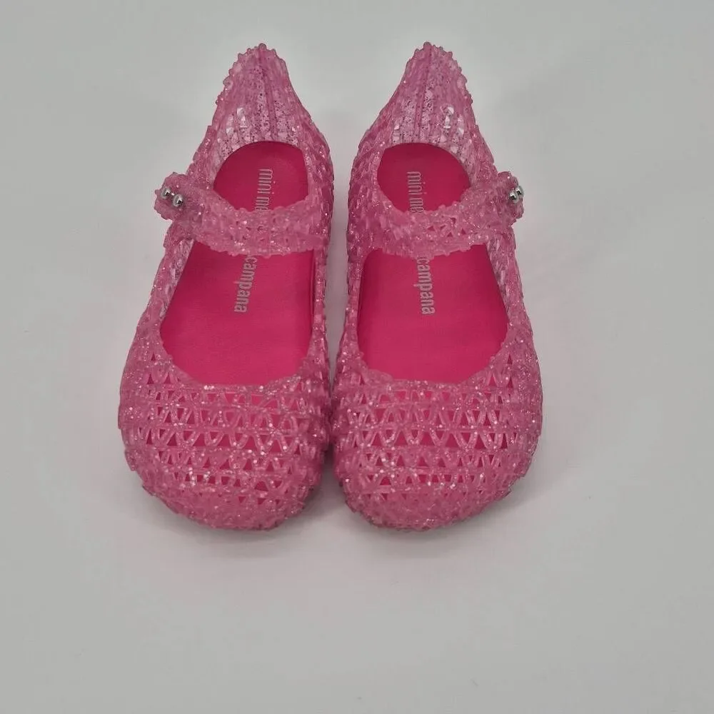 Mini Melissa Campana Mary Jane Girls Shoes Pink Size 10